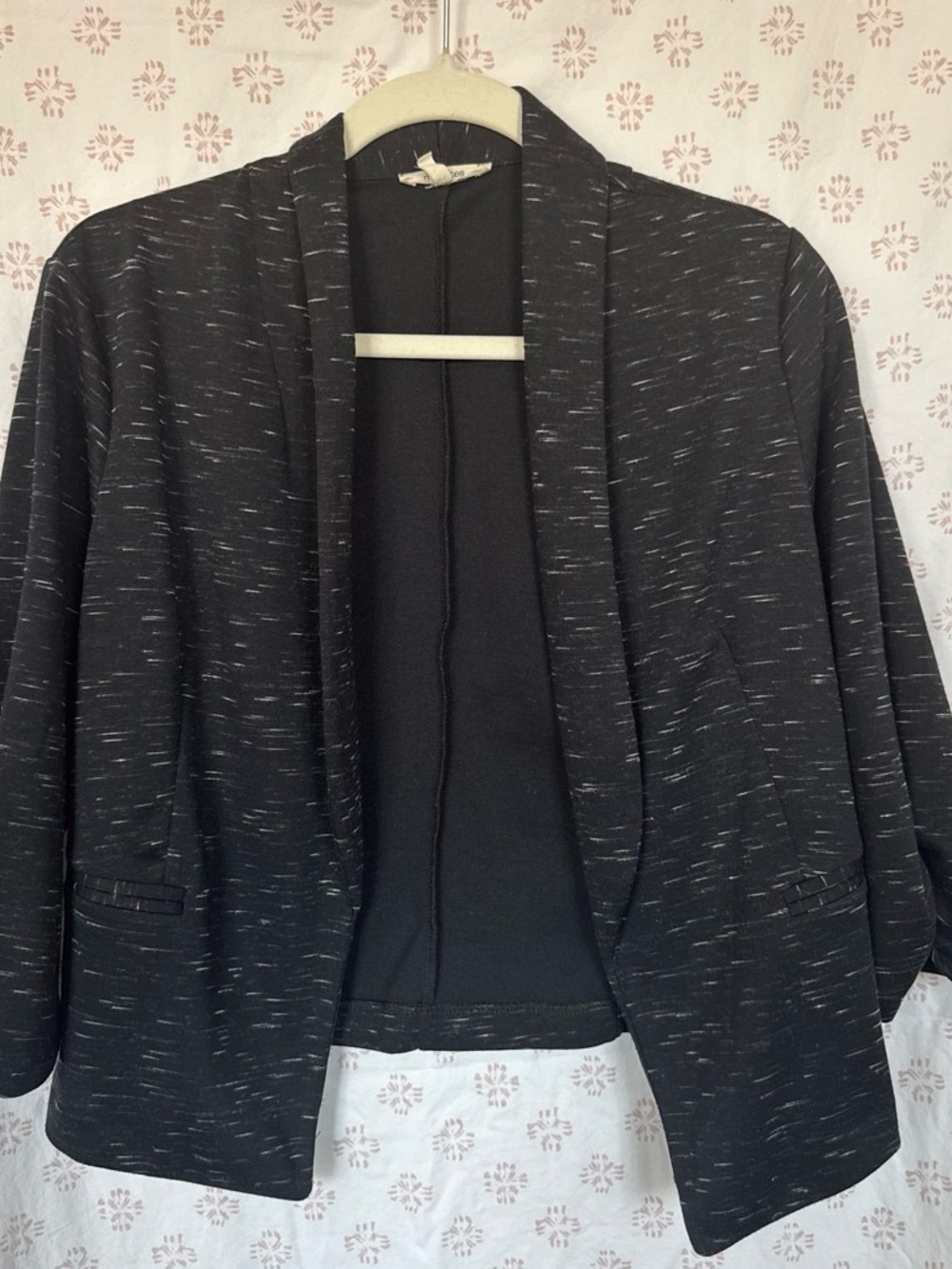 Maurices Black Marled Open-Front Blazer